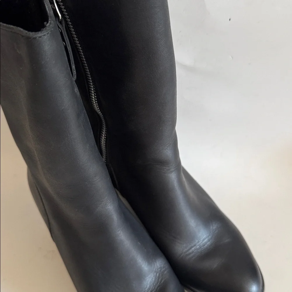 Sorel Womens Black After Hours Wedge Mid Boots size 7